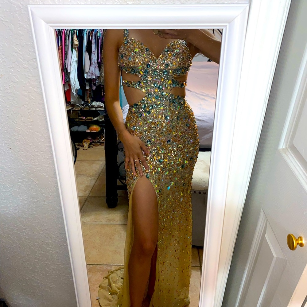 Jazz Couture fully beaded gown!